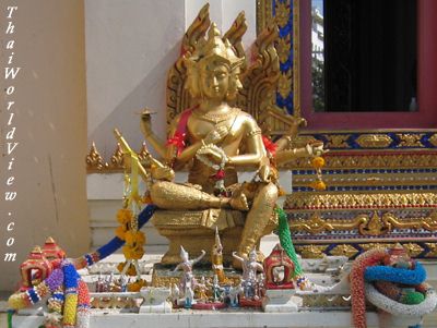 Brahma god in a Pattaya temple