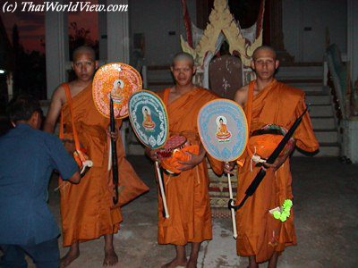 Three fresh new monks