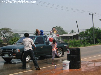 Splashing cars