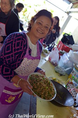 Thai food offering