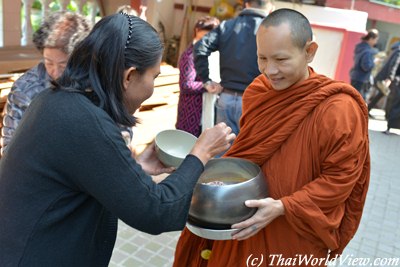 Giving alms