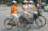 Riding bicycles