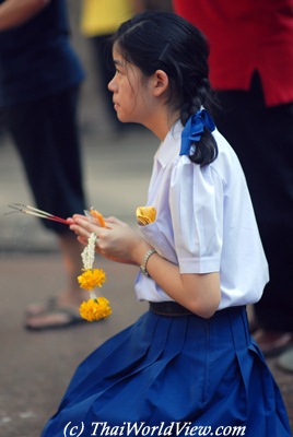 Thai school pupil