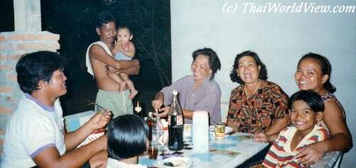 Thai family near Kanchanaburi