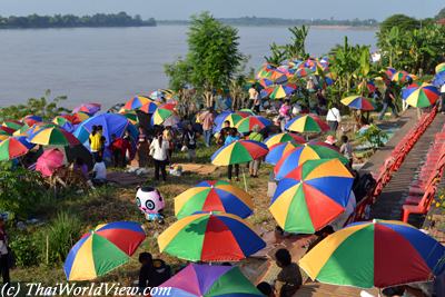 Naga Fireballs festival in Phon Phisai