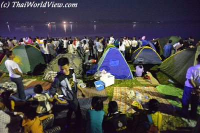 Naga Fireballs festival in Phon Phisai