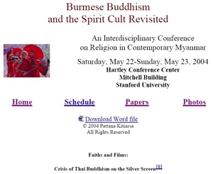 Faiths and Films: Countering the Crisis of Thai Buddhism - Dr Pattana Kitiarsa
