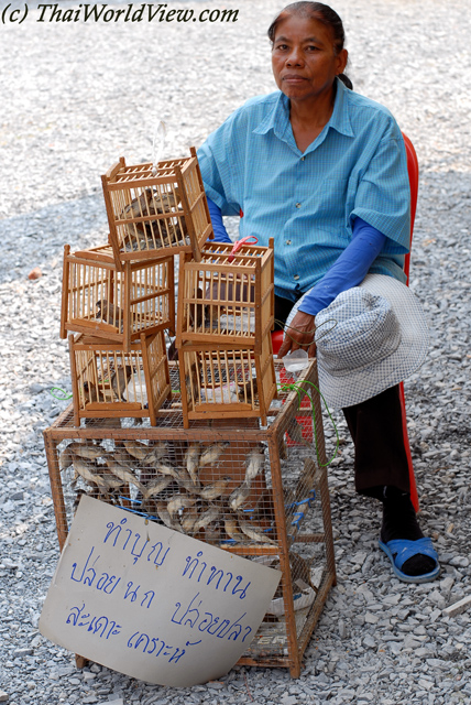 Bird seller - Nakhon Pathom